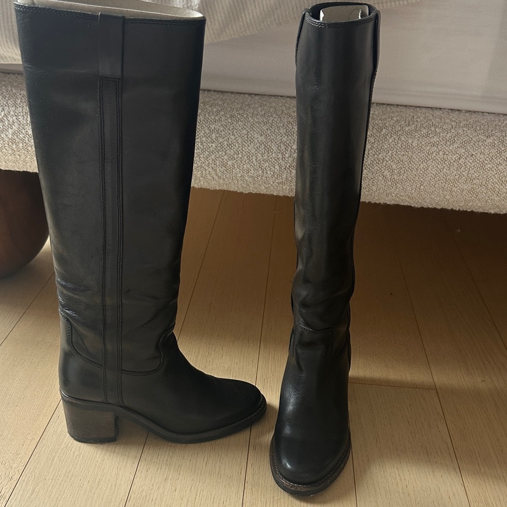 Isabel Marant Black Leather Heeled Boots
